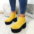 Garna Yellow Zip Ankle Boots