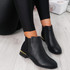 Cussy Black Gold Trim Ankle Boots