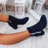 Fedas Blue Studded Ankle Boots