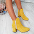 Fedas Yellow Studded Ankle Boots