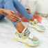 Nesso Yellow Glitter Chunky Trainers