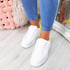 White yellow glitter lace-up trainers for womens size uk 3 4 5 6 7 8