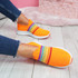 womens ladies rainbow pattern slip on casual sports women trainers shoes sneakers size uk 3 4 5 6 7 8
