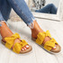 womens ladies flat sandals heels double bow peep toe casual women shoes size uk 3 4 5 6 7 8