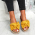 womens ladies peep toe studded sliders flat platform bow flatforms women shoes size uk 3 4 5 6 7 8