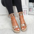 womens ladies platform sandals peep toe lace up ankle wrap party summer shoes size uk 3 4 5 6 7 8