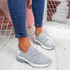 womens ladies slip on chunky party trainers sneakers women casual sporty shoes size uk 3 4 5 6 7 8