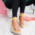 womens ladies ankle strap wedge espadrille platforms peep toe sandals women shoes size uk 3 4 5 6 7 8