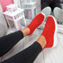 Jutty Red Studded Sock Sneakers