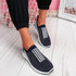 Billy Deep Blue Studded Slip On Trainers