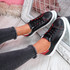 Miry Black Lace Up Trainers