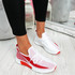 Nova Red Lace Up Knit Trainers