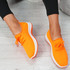 Ligy Orange Knit Lace Up Sneakers