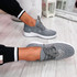 Pehy Grey Studded Knit Sneakers