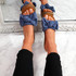 Onno Blue Bow Flat Sandals