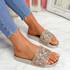Kevy Champagne Diamante Studded Sandals