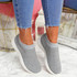 Kolly Grey Studded Sock Sneakers
