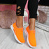 Derra Orange Slip On Sneakers