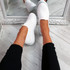 Cinny White Knit Running Trainers