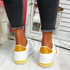 Snawa White Yellow Lace Up Trainers