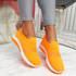 Goppa Orange Studded Sneakers