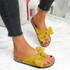 Lela Yellow Bow Flat Sandals