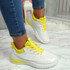 Bymma Yellow Lace Up Trainers