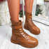Hille Camel Zip Ankle Boots