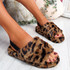 Ponna Leopard Fluffy Sandals