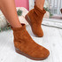 Sirre Camel Slip On Ankle Boots