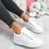 Dibby White Lace Up Trainers