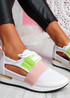 Jimo White Cut Out Trainers