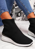 Sue Black Sock Sneakers