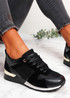 Onne Black Lace Up Trainers