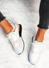 Onne White Grey Lace Up Trainers