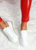 Kiddy White Golden Lace Up Plimsolls