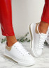 Kiddy White Golden Lace Up Plimsolls