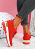 Scopo Red Knit Lace Sneakers