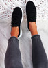 Vono Black Knit Sport Sneakers
