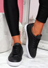 Nofy Black Lace Up Trainers