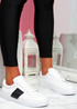Nofy White Black Lace Up Trainers