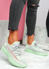Flery Green Knit Sport Sneakers