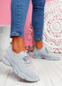 Donny Grey Lace Knit Sneakers