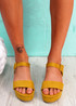 Zonno Yellow Platform Sandals