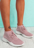 Dinni Dark Pink Sock Sneakers