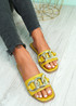 Merca Yellow Front Chain Flat Sandals