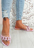 Vemma Pink Slip On Flat Sandals