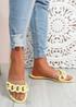 Vemma Yellow Slip On Flat Sandals