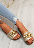 Ryo Gold Flat Sandals