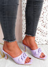 Nory Purple Slip On Stiletto Sandals